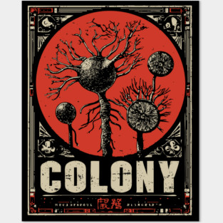 Nerve Colony Sumi-e Art Poster Posters and Art