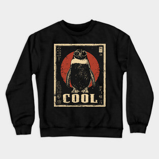 Penguin Vintage Cool Poster Crewneck Sweatshirt