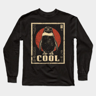Penguin Vintage Cool Poster Long Sleeve T-Shirt