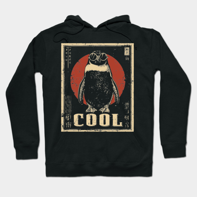 Penguin Vintage Cool Poster Hoodie by TuncGK