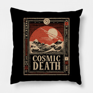 Cosmic Death Space Ukiyo-e Print Pillow