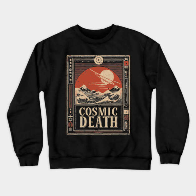 Cosmic Death Space Ukiyo-e Print Crewneck Sweatshirt by TuncGK