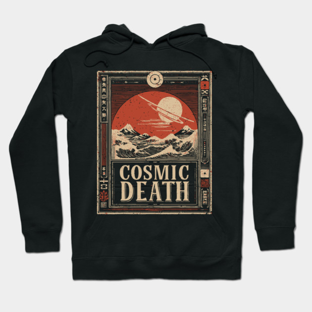 Cosmic Death Space Ukiyo-e Print Hoodie by TuncGK