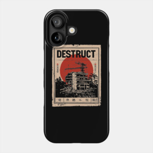 Destruct Urban Collapse Art Poster Phone Case
