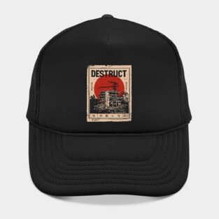 Destruct Urban Collapse Art Poster Hat