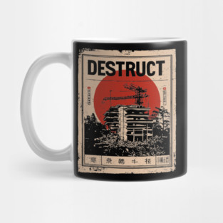 Destruct Urban Collapse Art Poster Mug