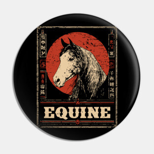 Equine Beauty in Sumi-e Style Pin