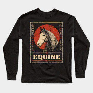 Equine Beauty in Sumi-e Style Long Sleeve T-Shirt
