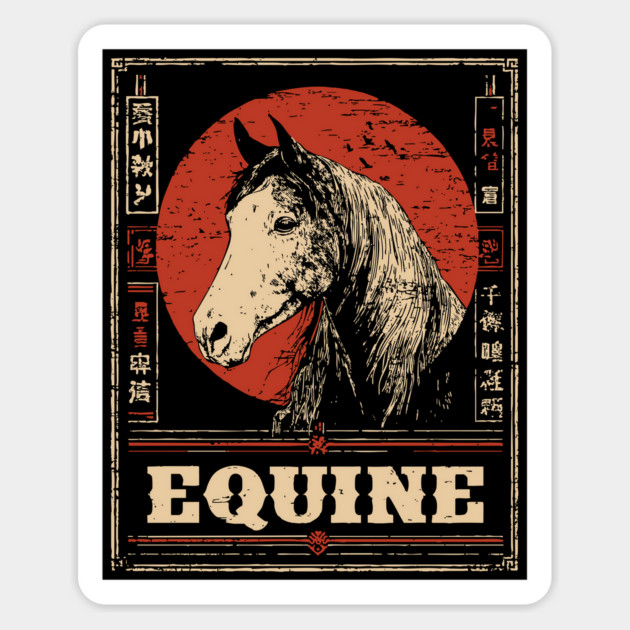 Equine Beauty in Sumi-e Style Magnet by TuncGK