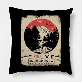 Evolve Nature Cycle Japanese Poster Pillow