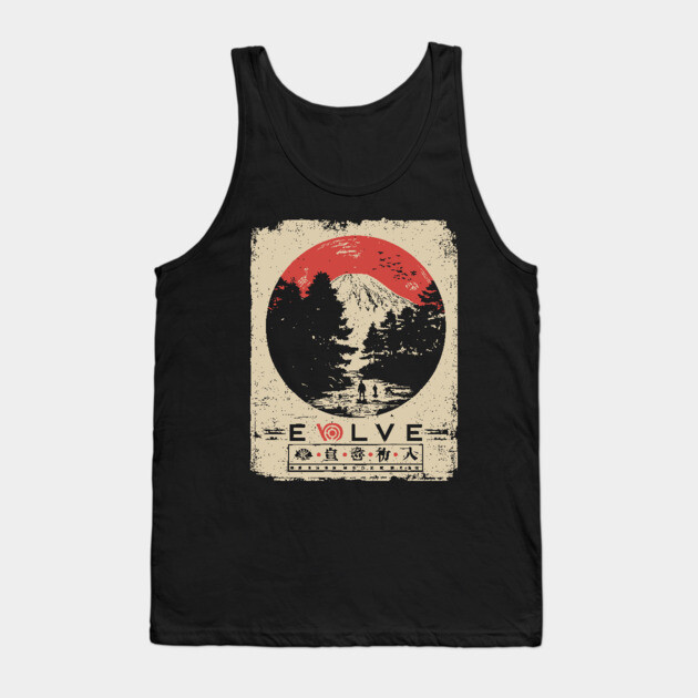 Evolve Nature Cycle Japanese Poster Tank Top by TuncGK
