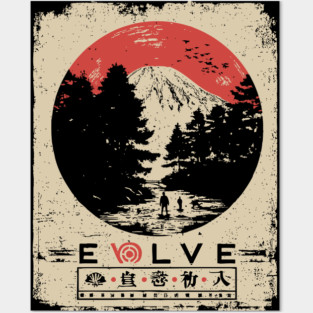 Evolve Nature Cycle Japanese Poster Posters and Art