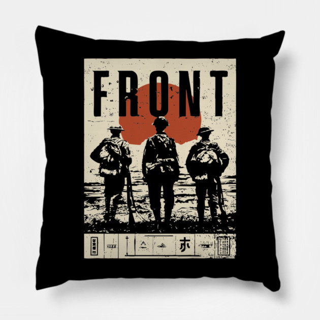 Soldiers on the Front Line Poster Pillow by TuncGK
