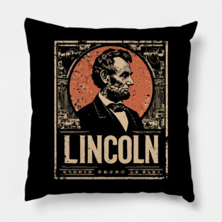 Abraham Lincoln Japanese Poster Print Pillow