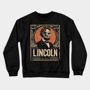 Abraham Lincoln Japanese Poster Print Crewneck Sweatshirt