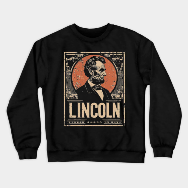 Abraham Lincoln Japanese Poster Print Crewneck Sweatshirt by TuncGK