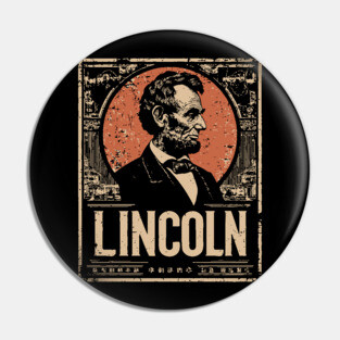 Abraham Lincoln Japanese Poster Print Pin