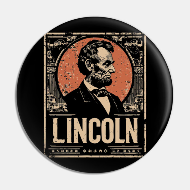 Abraham Lincoln Japanese Poster Print Pin by TuncGK