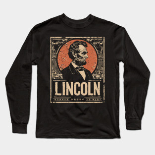 Abraham Lincoln Japanese Poster Print Long Sleeve T-Shirt