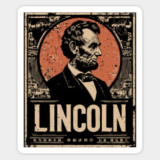 Abraham Lincoln Japanese Poster Print Sticker