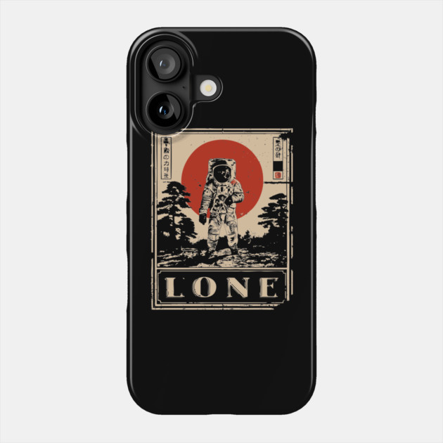 Lone Astronaut Red Sun Poster Phone Case by TuncGK