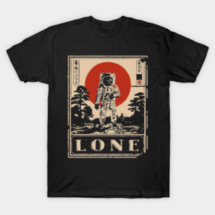 Lone Astronaut Red Sun Poster T-Shirt