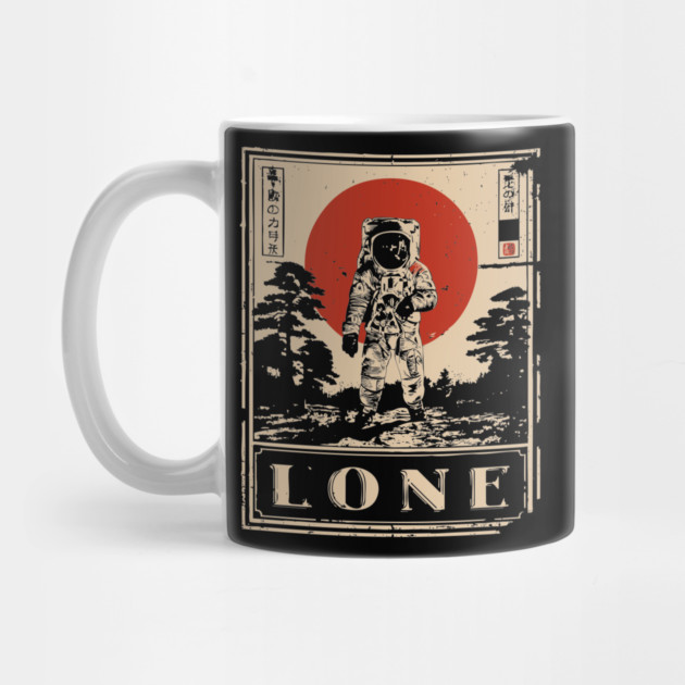 Lone Astronaut Red Sun Poster by TuncGK