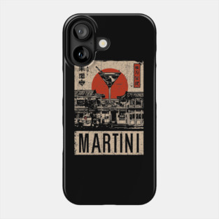 Vintage Martini Glass Japanese Style Poster Phone Case