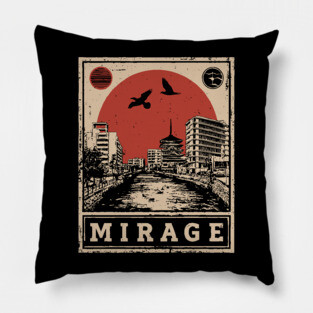 Urban Mirage Japanese Brutalist Poster Pillow