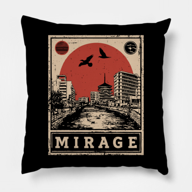 Urban Mirage Japanese Brutalist Poster Pillow by TuncGK