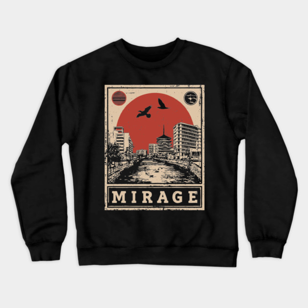 Urban Mirage Japanese Brutalist Poster Crewneck Sweatshirt by TuncGK
