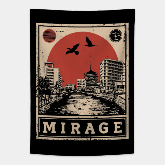 Urban Mirage Japanese Brutalist Poster Tapestry by TuncGK
