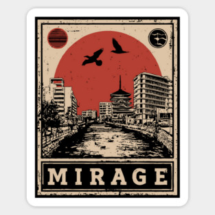 Urban Mirage Japanese Brutalist Poster Sticker