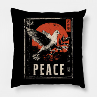 Peace Dove Rising Sun Poster Pillow