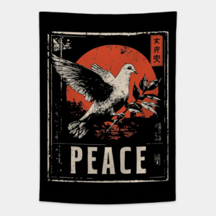 Peace Dove Rising Sun Poster Tapestry