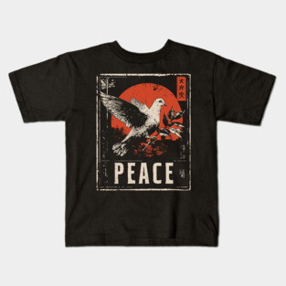 Peace Dove Rising Sun Poster Kids T-Shirt