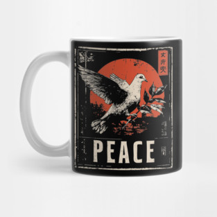 Peace Dove Rising Sun Poster Mug