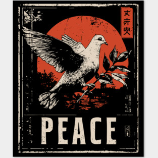 Peace Dove Rising Sun Poster Posters and Art