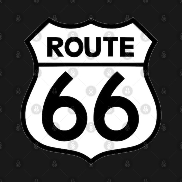 Route 66 Black on White by Wiley