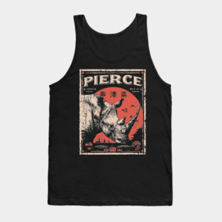 Rhino Pierce Brutalist Wildlife Poster Tank Top