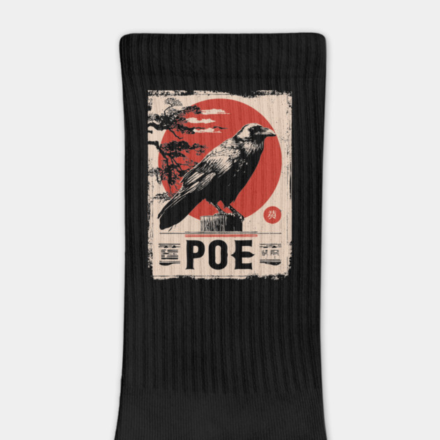Edgar Allan Poe Japanese Raven Poster by TuncGK