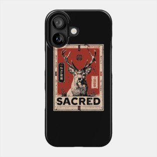 Sacred Deer Monochrome Nature Print Phone Case