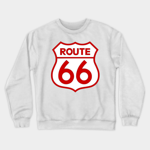 Route 66 Red Crewneck Sweatshirt by Wiley