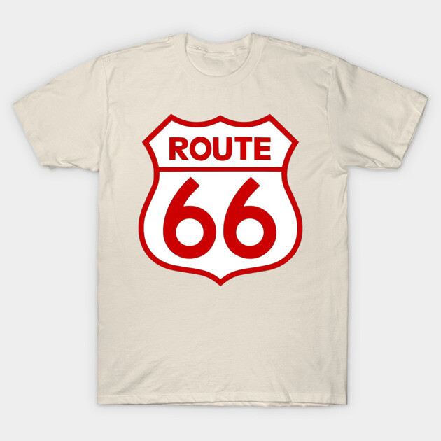 Route 66 Red T-Shirt by Wiley