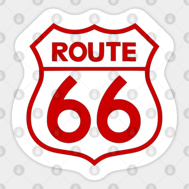 Route 66 Red Sticker by Wiley