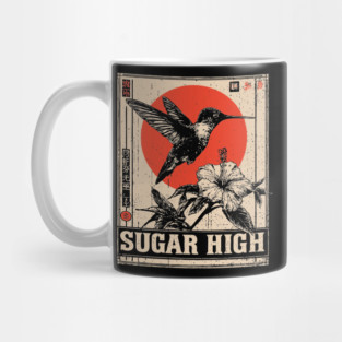 Sugar High Bird and Flower Art Print Mug