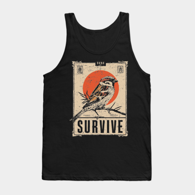 Survival Bird Brutalist Poster Tank Top by TuncGK