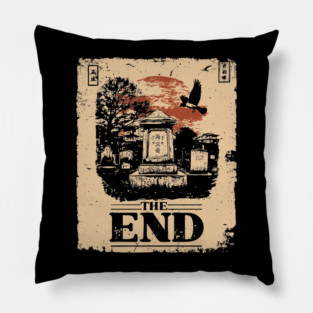The End Retro Apocalypse Poster Pillow