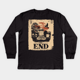 The End Retro Apocalypse Poster Kids Long Sleeve T-Shirt