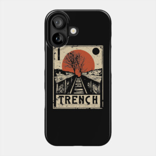 Trench Railway Brutalist Art Print Phone Case